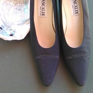 Pancaldi Black Fabric Heels